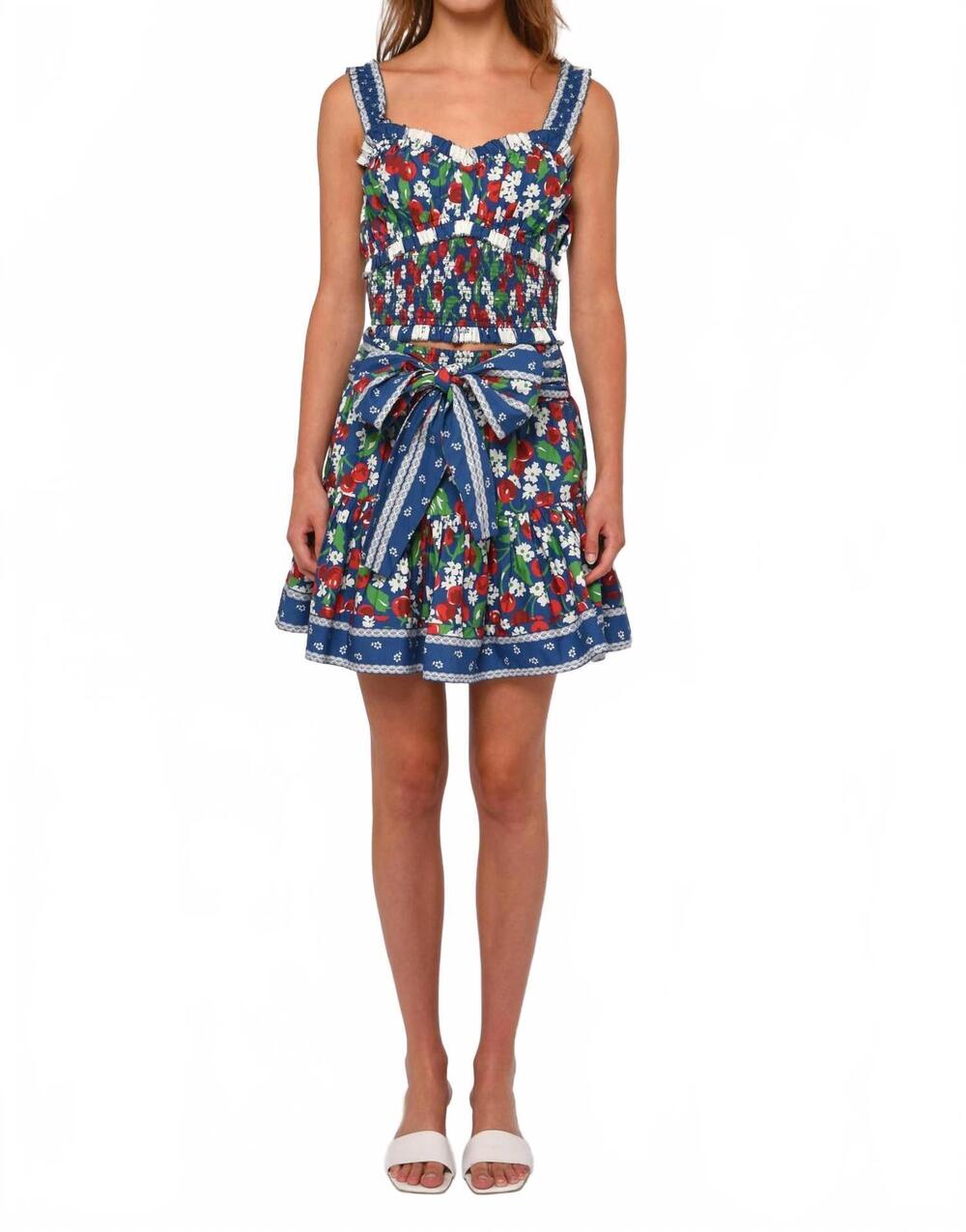 NEW LOVE THE LABEL jasmine top in miss cherry print